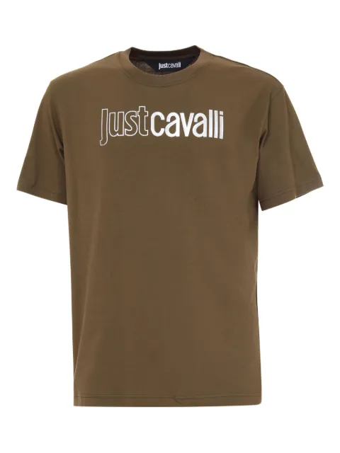 Just Cavalli logo-print T-shirt Green 79OAHT08CJ500
