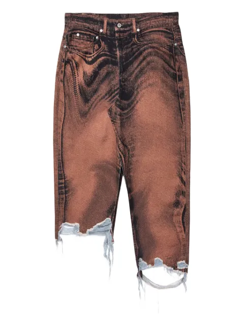 CamperLab distressed denim asymmetric skirt Brown AU00052002