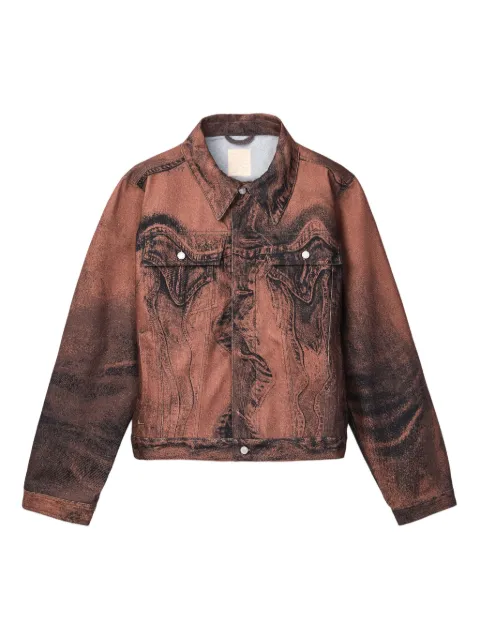 CamperLab acid-wash effect denim jacket Brown AU00005010