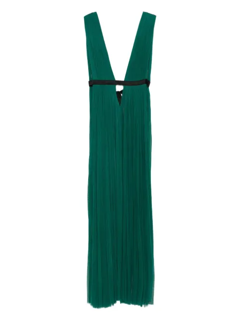 ROSERRY Santorini pleated V-neck maxi dress Green SANTORINIMAXI