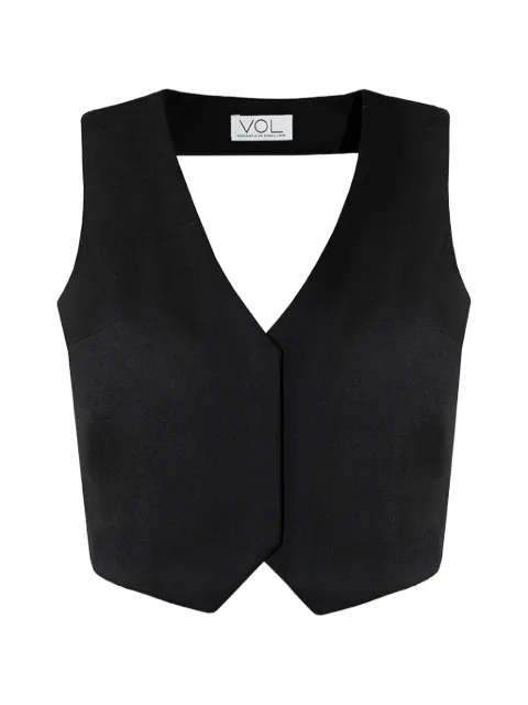 Vestiaire d'un Oiseau Libre open-back top Black OPENBACKVEST