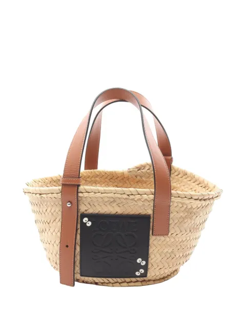Loewe Pre-Owned 2010-2025 Studio Ghibli My Neighbor Totoro Small Raffia Dust Bunnies Basket tote bag Brown PDKE7L97UGJCBW1O