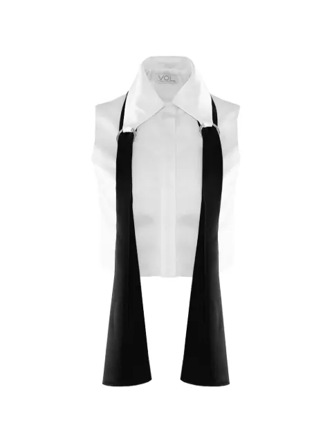Vestiaire d'un Oiseau Libre scarf-detail shirt White OPENBACKSCARFSHIRT