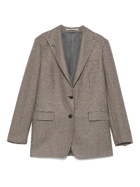 Tagliatore houndstooth-check single-breasted blazer Neutrals JBERTHA16BH70026
