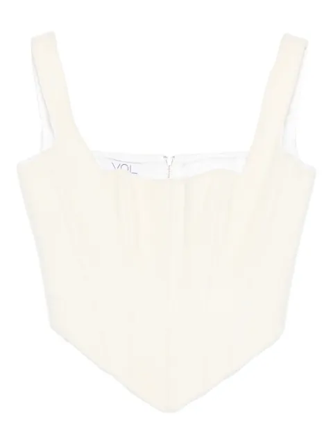 Vestiaire d'un Oiseau Libre sleeveless corset top Neutrals CASHMERECORSET