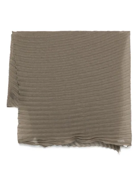 Issey Miyake pleated silk scarf Green IM58AD101