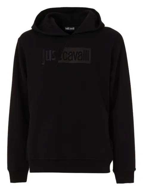 Just Cavalli logo-plaque hoodie Black 79OAIB01CF802