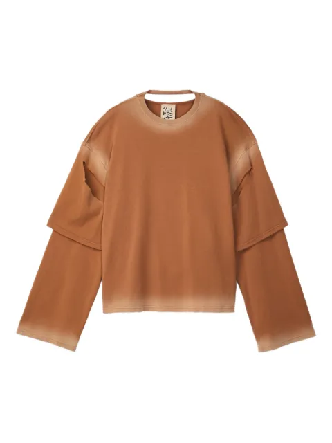 CamperLab double-layered ombre T-shirt Brown AU00056002