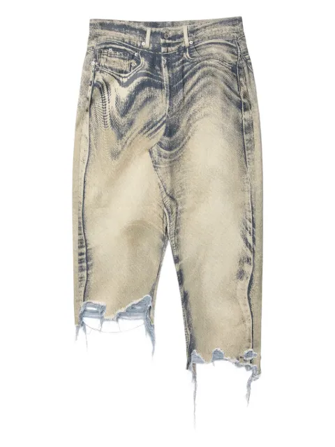 CamperLab frayed denim asymmetric skirt Neutrals AU00052003