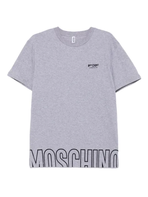 Moschino logo-detail cotton T-shirt Grey A07084303