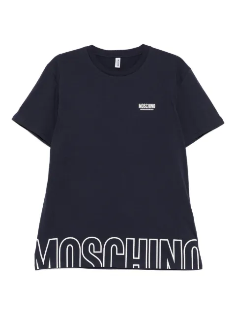 Moschino logo-detail cotton T-shirt Blue A07084303