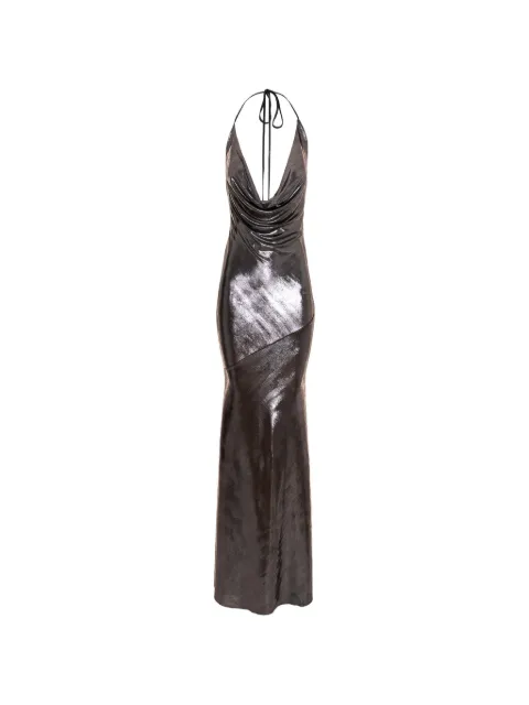 ROSERRY Ibiza cowl-neck maxi dress Silver IBIZA