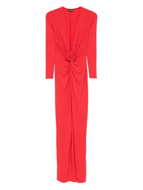 ROSERRY Mallorca rose-embellished maxi dress Red MALLORCAMAXI