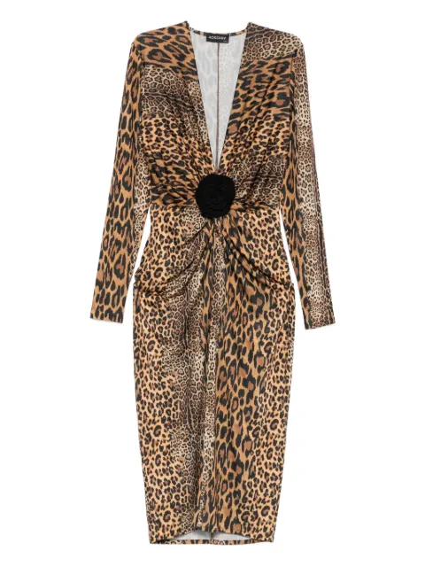 ROSERRY leopard-print midi dress Brown MALLORCAMIDI
