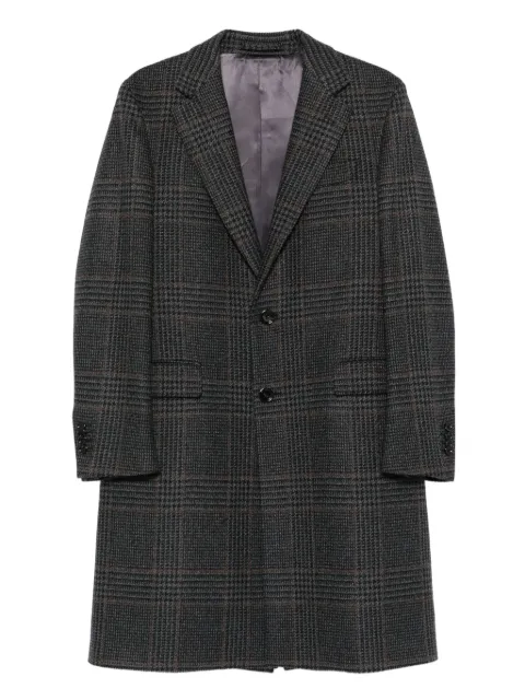Lardini checked wool coat Black CN23698EAAC65625