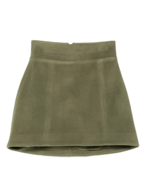Vestiaire d'un Oiseau Libre high-waisted mini skirt Green CASHMEREMINISKIRT