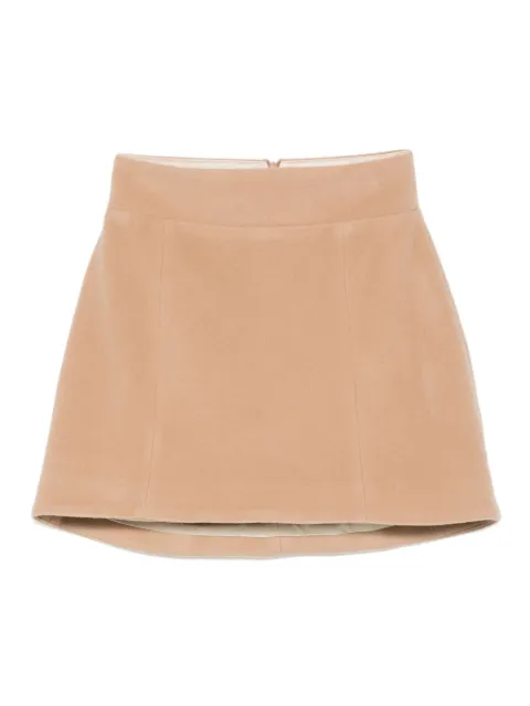 Vestiaire d'un Oiseau Libre A-line mini skirt Brown CASHMEREMINISKIRT
