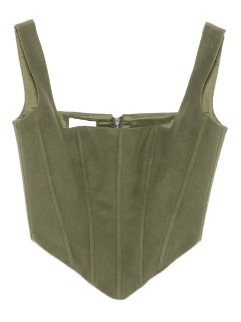 Vestiaire d'un Oiseau Libre cashmere corset Green CASHMERECORSET