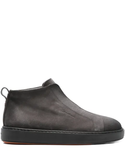 Santoni elastic-panel suede sneakers Grey MBCD22105NEATGEL
