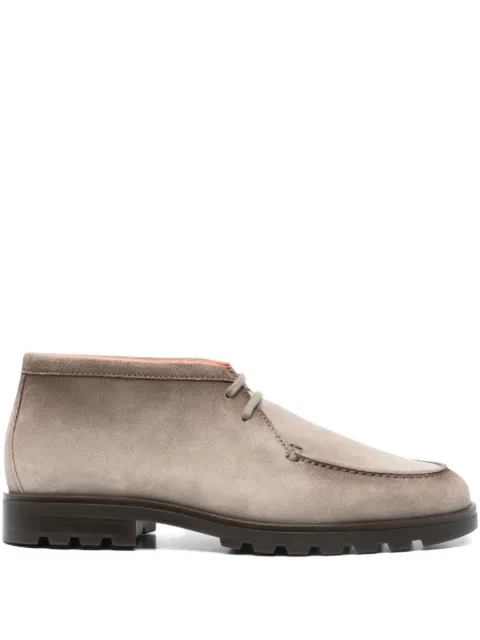 Santoni suede lace-up boots Neutrals MGDC18609DTRBGEX