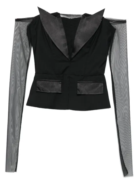 Vestiaire d'un Oiseau Libre tuxedo-corset top Black TUXEDOCORSETTOP