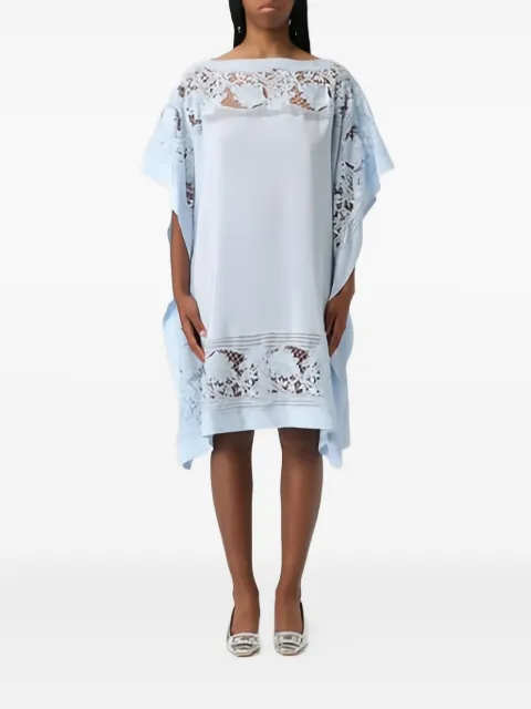Ermanno Scervino lace-insert midi dress Blue D462Q778VKX