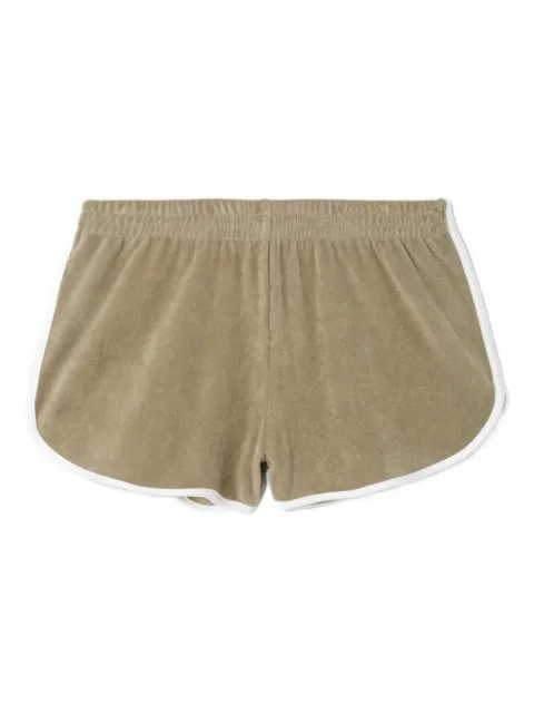 RE/DONE elastic-waistband terry shorts Green 01402WGYMSHT
