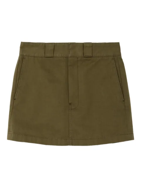RE/DONE pockets cotton mini skirt Green 84020WOLLISK