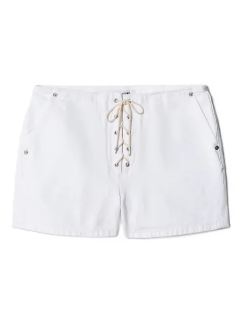 RE/DONE The Boardwalk lace-up denim shorts White 18404WBORDSH