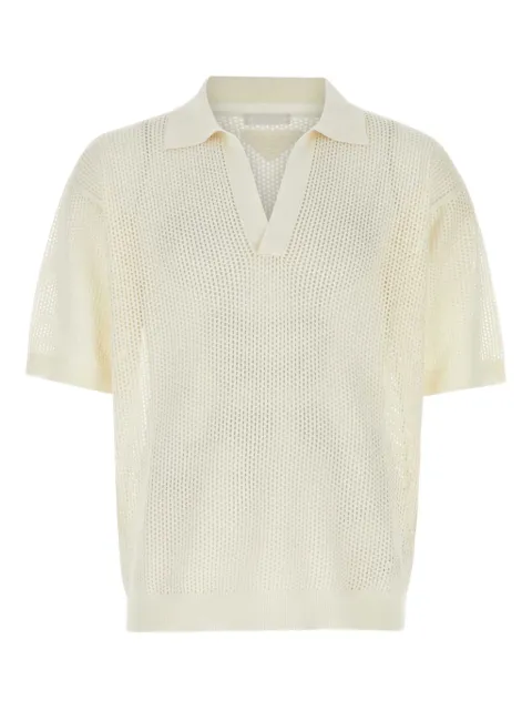 Prada open-knit polo shirt White UMB667S23213TJ