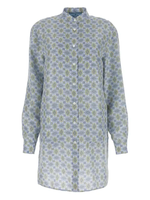 Prada printed silk shirt dress Blue P3L74S23214FH