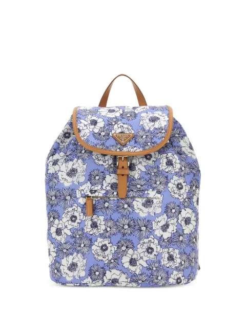 Prada floral-print backpack Blue 2VZ0542CXM
