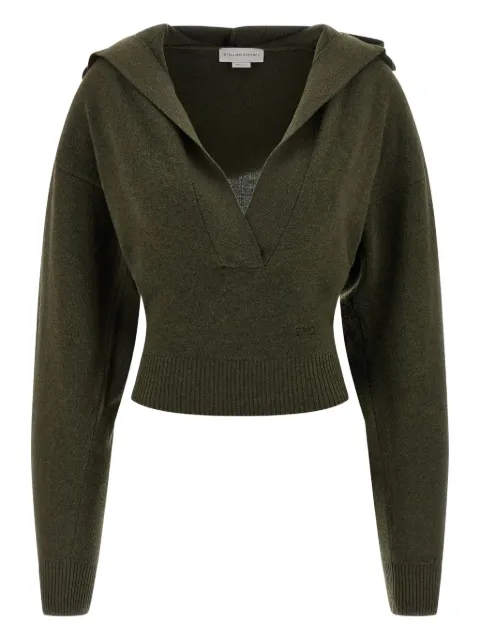 Stella McCartney hooded V-neck sweater Green 6K10983S2610