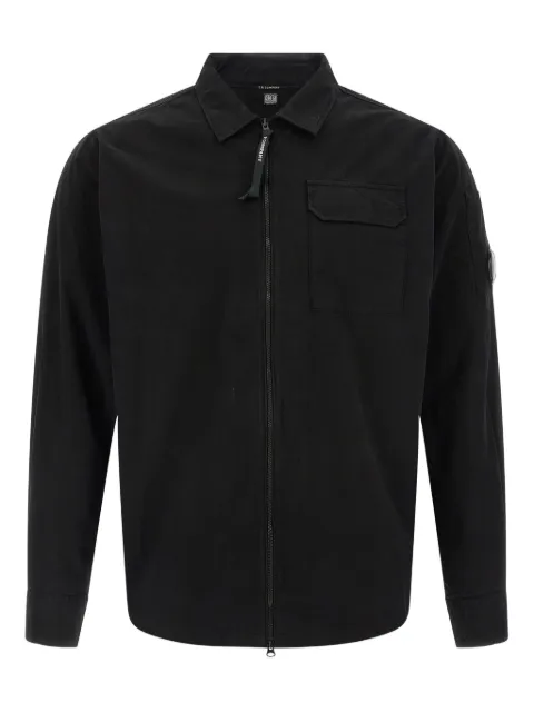 C.P. Company organic gabardine zipped lens overshirt Black RCCMOS705A110143G999