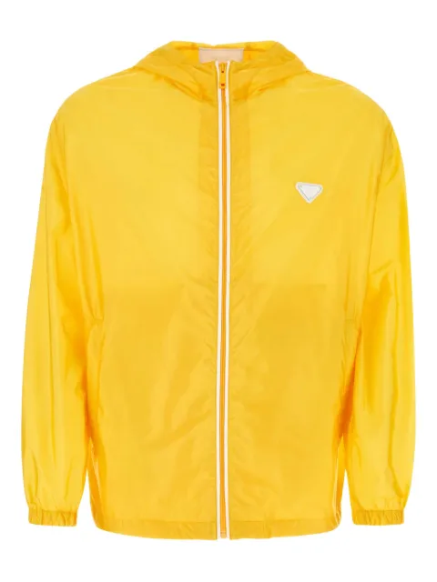 Prada hooded zip-front jacket Yellow SGC530S2321WQ9
