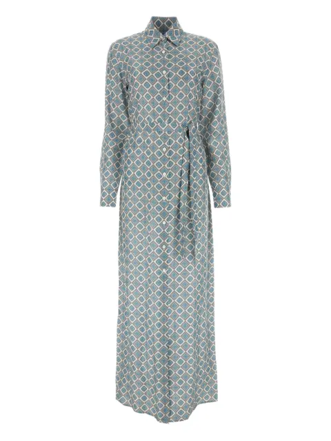 Prada geometric-print shirt dress Blue P3K17XS23214FM