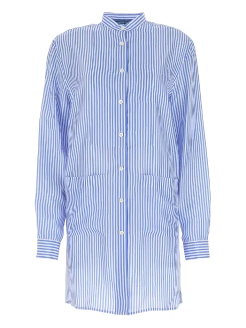 Prada striped silk shirt Blue P3L74S23214FG