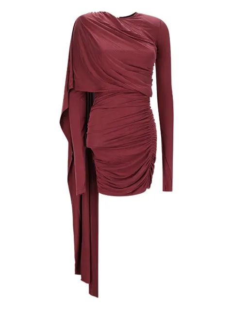 THE ANDAMANE draped long-sleeve dress Red T180119BTJV045