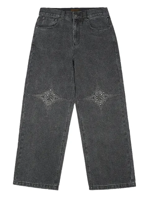 BIRTH OF ROYAL CHILD 20K Diamond Stellar embellished jeans Grey BC25AWPT06BLK