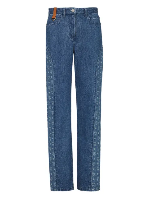 MCM monogram jacquard jeans Blue MFPFAMM04HD