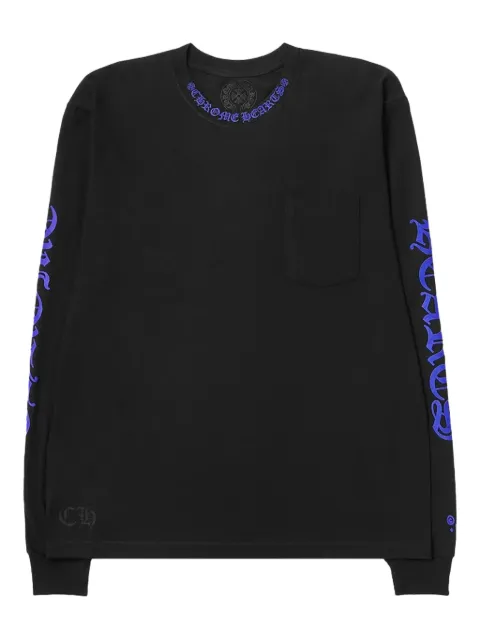 Chrome Hearts 1988 neck-logo long-sleeve T-shirt Black CHRM0050