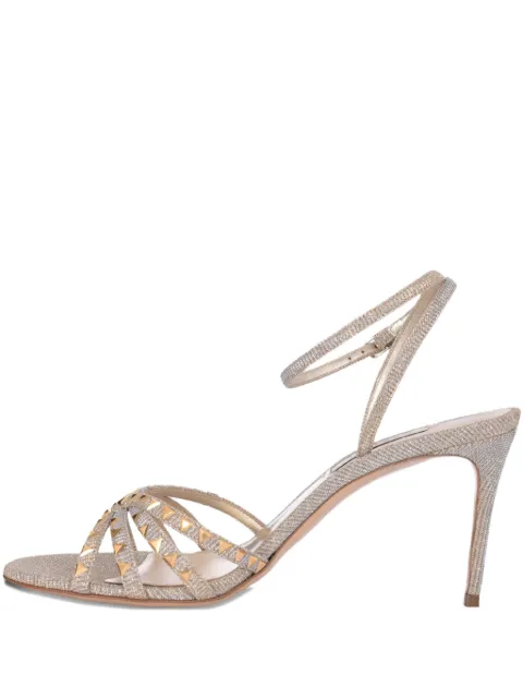 Casadei 80 Divine studded sandals Gold 1L408A0801C2905