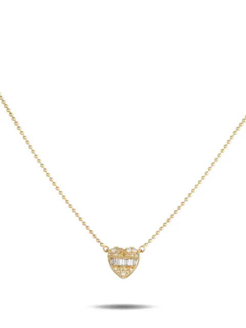 LB Exclusive 14K yellow gold Heart diamond necklace Gold NK02093Y