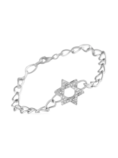 LB Exclusive 14K white gold Star of David diamond bracelet Silver BR09910W