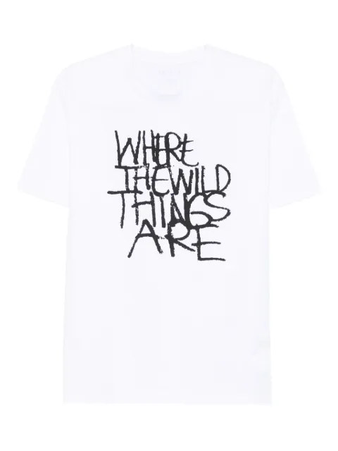 sacai graffiti-print T-shirt White 2501007S