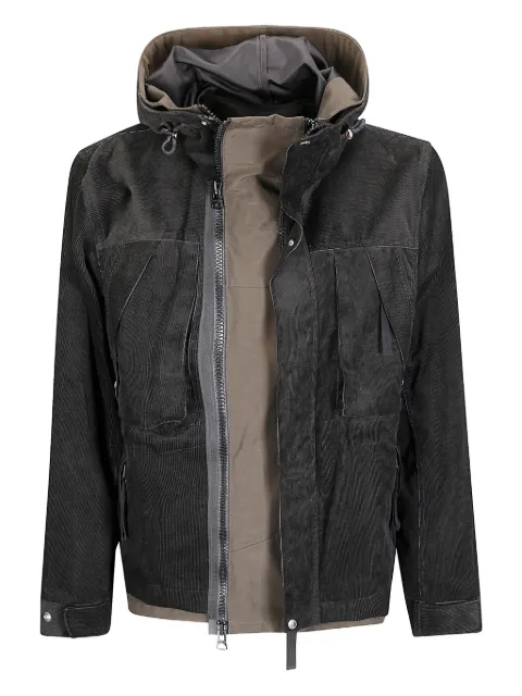 sacai corduroy hooded blouson Black 2503815M