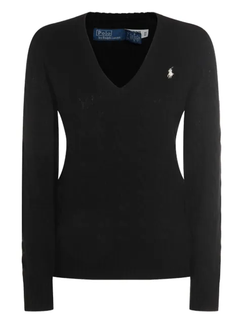 Polo Ralph Lauren cable-knit V-neck sweater Black 211971866005