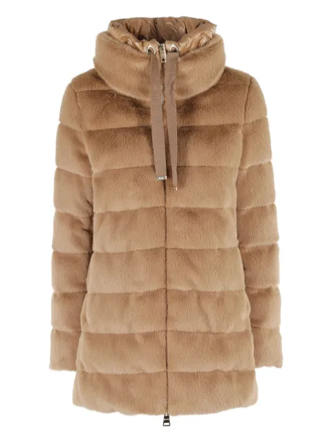 Herno quilted high-neck jacket Brown PI002123D126302157