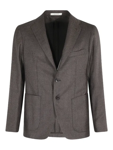 Tagliatore textured two-button blazer Brown 1SMC22K06010925I060097