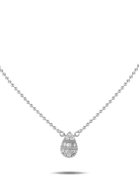 LB Exclusive 14K white gold diamond necklace Silver NK02100W